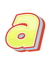 3D Cartoon Alphabet Letter and Number png