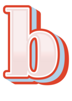 3D Cartoon Alphabet Letter and Number png