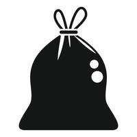 Carry handle of trash bag icon simple . Urban clean vector