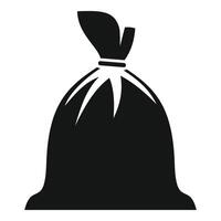 Urban bag trash icon simple . Recycle can vector