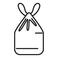 Cleaning bag of trash icon outline . Clean urban vector