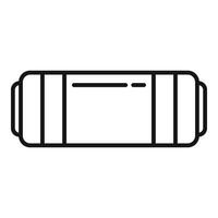 Roll of bags for trash icon outline . Recycle material vector