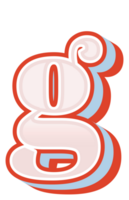 3D Cartoon Alphabet Letter and Number png