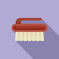 Cleaning handle brush icon flat . Domestic service vector