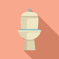 Clean home toilet icon flat . Ceramic material vector