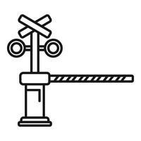 Control rail barrier icon outline . Direction control vector