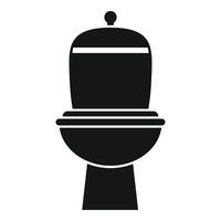 Clean home toilet icon simple . Ceramic material vector