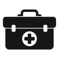 Medical first aid box icon simple . Healthcare case vector