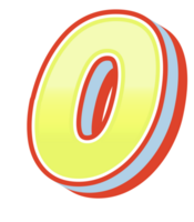 3D Cartoon Alphabet Letter and Number png
