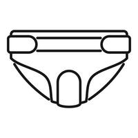 Baby diaper icon outline . Clean object vector