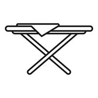 Ironing board icon outline . Steam household vector