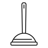 Toilet sucker icon outline . Handle object vector