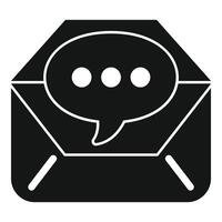 Email support chat icon simple . Online call center help vector