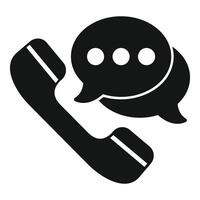 Call message support icon simple . Manual contact vector
