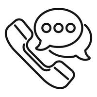 Call message support icon outline . Manual contact vector