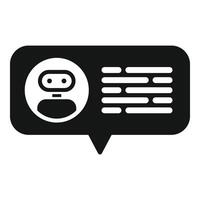 Support chat bot online icon simple . Contact help vector