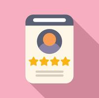 Best rating support chat icon flat . Online web review vector