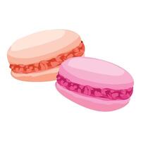 Colorful sweet macaroons icon cartoon . French cookie vector