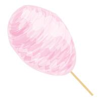 Cotton candy stick icon cartoon . Sweet food vector