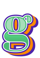 3d dessin animé alphabet lettre et nombre png