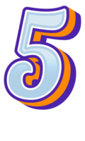 3D Cartoon Alphabet Letter and Number png