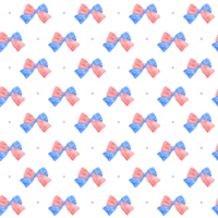 coquette naadloos patroon waterverf 4e van juli lint boog transparant achtergrond png