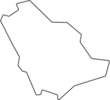 dot line drawing of saudi arabia map. png