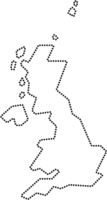 dot line drawing of united kingdom map. png