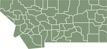 outline drawing of montana state map. png