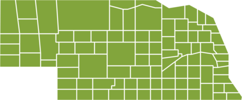 outline drawing of nebraska state map. png