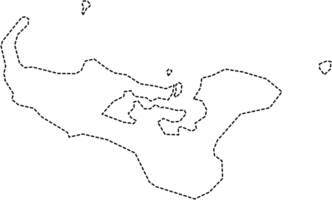 dash line drawing of tonga island map. png