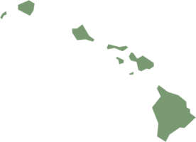 schema disegno di Hawaii stato carta geografica. png