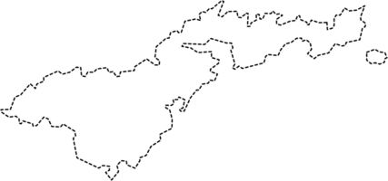 dash line drawing of american samoa island map. png