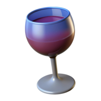 3d icono de vino vaso png