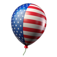 3d icon of american flag balloon png