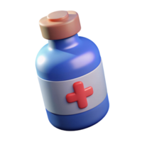 3d icon of medicine bottle png