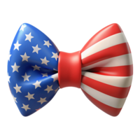 3d icon of american flag bow tie png