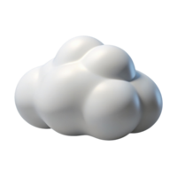 linda 3d ilustración de blanco nube png