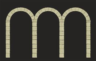 Wall with arches vector