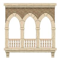 Wall with arches vector