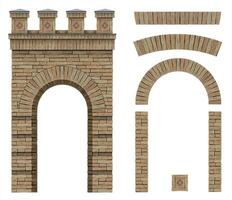 Wall with arches vector