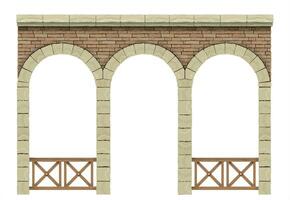pared con arcos vector