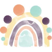 Pastell-Boho-Regenbogen. Skandinavischer Druck für Babyparty, Kinderzimmer, Spielzimmer, Geburtstag, Kinderparty und andere. png