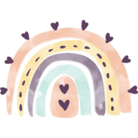 arco-íris pastel boho. estampa escandinava para chá de bebê, berçário, brinquedoteca, aniversário, festa infantil e outros. png