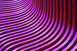 Curved slats, planks, boards. Element of building facade, benches. Beautiful pink purple abstract background. photo