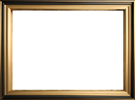 gold frame with black border on transparent background png