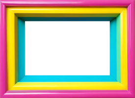 colorful picture frame on transparent background png