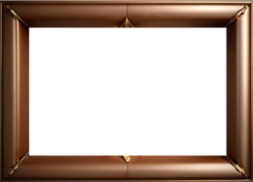 brown photo frame with a transparent background png