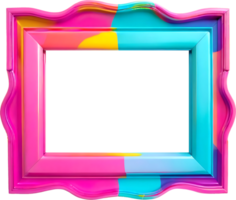 colorful picture frame with a pink and blue background png