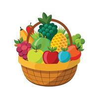 A variety of fruits illustration vector